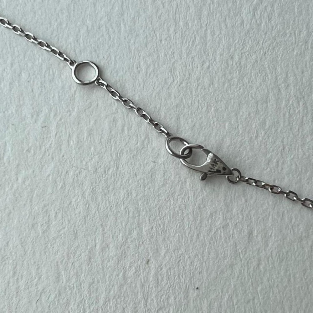 14K White Gold Diamond Necklace Round Brilliant HGL Diamond 11ct Clarity Sl2 - Picture 5 of 10